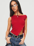 Karre Off The Shoulder Top Red