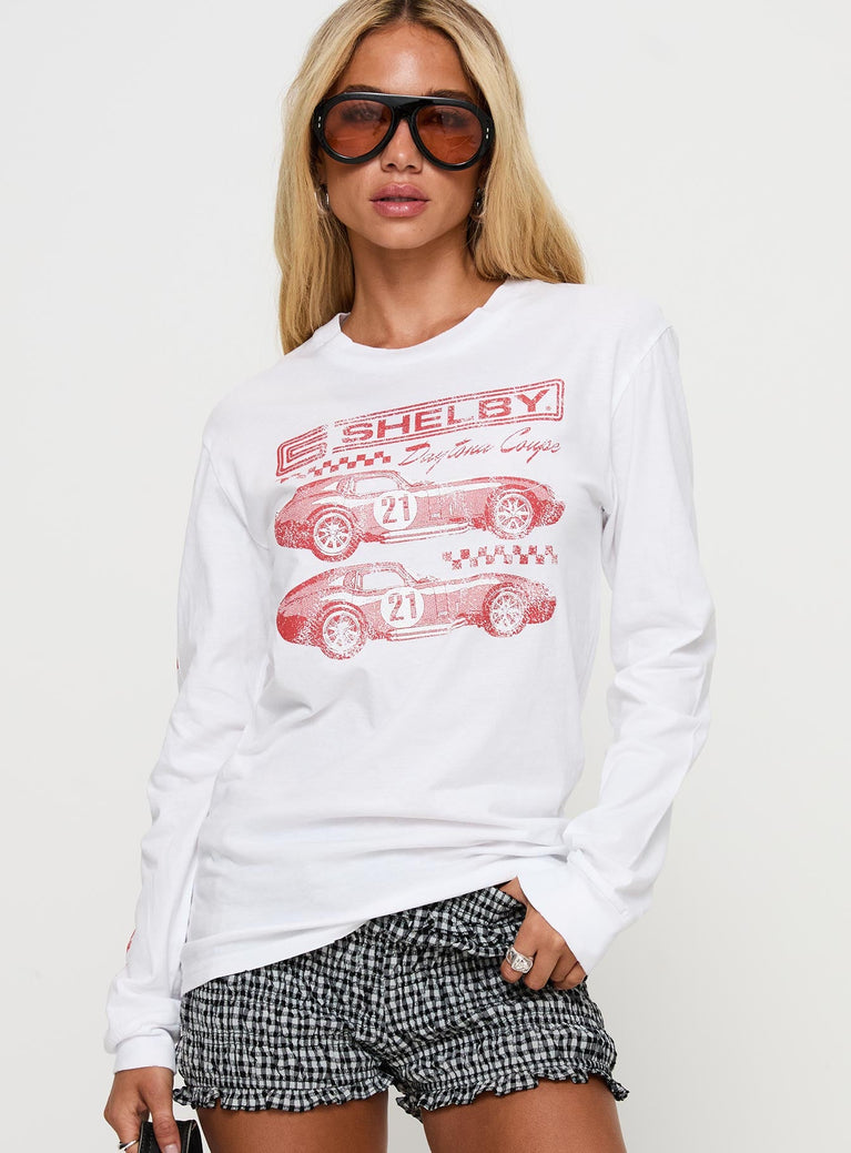 Shelby Daytona Long Sleeve Top Washed Bright White