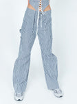 product Princess Polly Low Rise Pants  Miami Vice Pants Navy Pinstripe