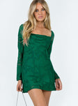 product Princess Polly Square Neck  Star Power Mini Dress Forest Green