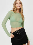 product Princess Polly Sleeveless Square Neck  Tropeo Long Sleeve Top Green