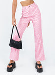 front view of model wearing Princess Polly Ryllie Pants Pink 