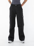 product Princess Polly High Waisted Pants  Fallout Mid Rise Cargo Pants Black Tall