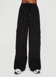 product Princess Polly High Waisted Pants  Presson Cargo Pants Washed Black