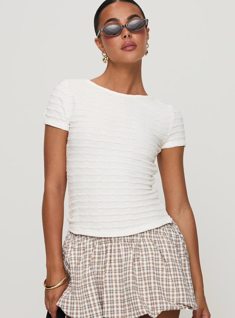 For The Better Textured Top White