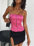 product Princess Polly Sleeveless Square Neck  Amabel Strapless Top Pink