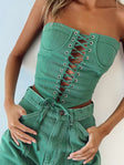 product Princess Polly Sleeveless Square Neck  East Gate Corset Forest Green