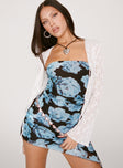 product Princess Polly Asymmetric Neckline  Donelli Mini Dress Blue Floral