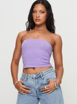 Goddess Energy Strapless Top Purple