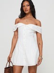 Cerilla Off Shoulder Mini Dress White