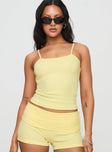 Baseline Rib Top Yellow