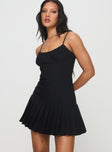 The Gamble Corset Mini Dress Black