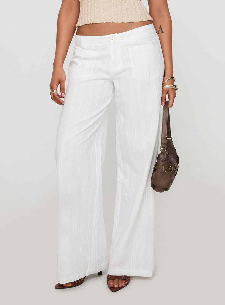 Vendi Low Rise Pant White