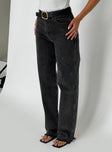 Karlina High Rise Straight Leg Jean Charcoal