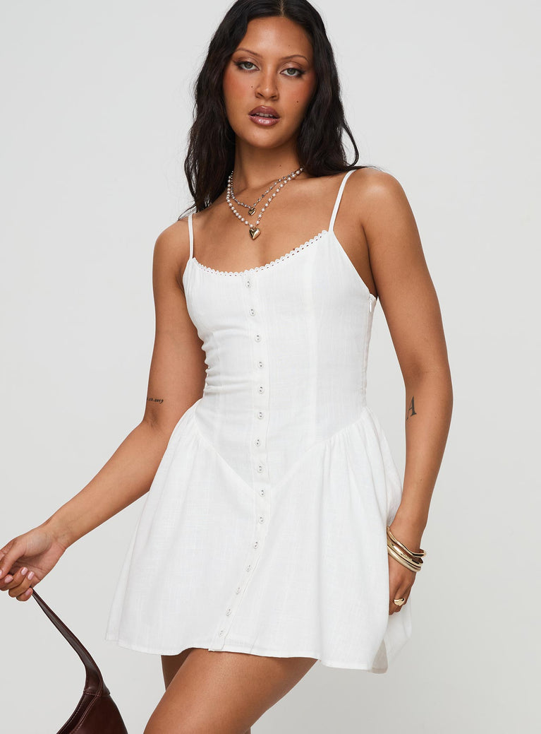 Dewy Mini Dress White