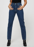 product Princess Polly High Waisted  Gyoke Jeans Dark Wash Denim