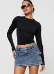 product Grishea Low Rise Denim Skirt Princess Polly  Mini Skirts 