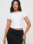 Baseline Scoop Rib Tee White