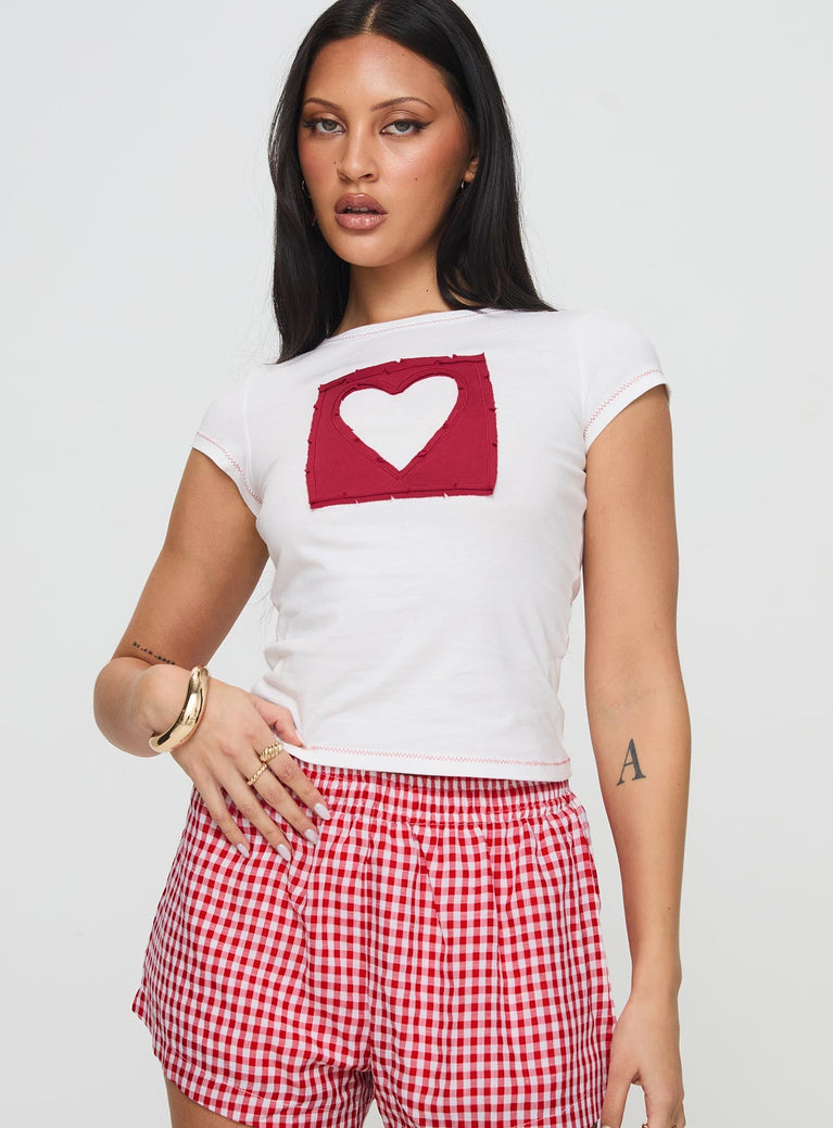 Were Lovers Baby Tee White