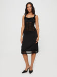 product Princess Polly Square Neck  Kendall Midi Dress Black