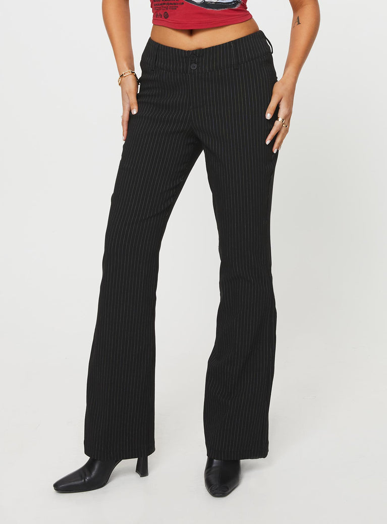 product Princess Polly High Waisted Pants  Archette Pant Black Pinstripe