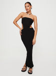 product Princess Polly Asymmetric Neckline  Olia Maxi Dress Black