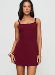 Baseline Rib Mini Dress Red