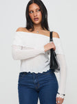 Alluring Off The Shoulder Top White