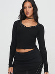 Brea Long Sleeve Top Black