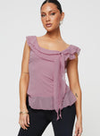 product Princess Polly Sleeveless Plunger  Piro Top Light Plum