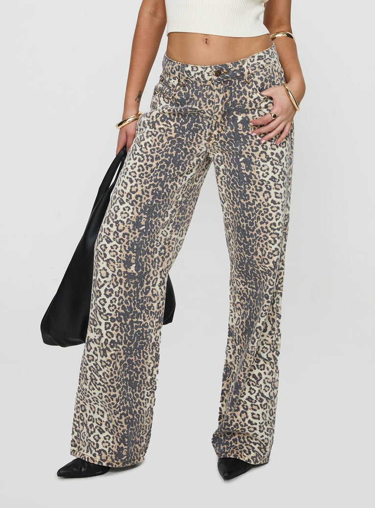 Top Model Jeans Leopard Fade