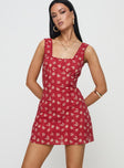 Dasha Mini Dress Red Floral