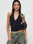 Fuego Halter Top Black