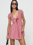 Wescott Gingham Playsuit Red / White