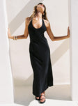 product Princess Polly Plunger  Salone Linen Halter Maxi Dress Black