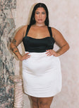 product Princess Polly Square Neck  Miah Mini Dress White / Black Curve