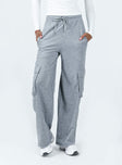 product Princess Polly High Waisted Pants  Sunday Morning Cargo Pants Grey