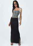 product Karley Low Waist Maxi Skirt Black Princess Polly  Maxi 