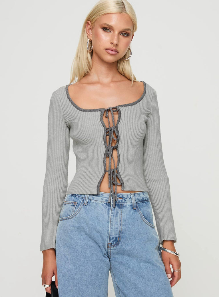 Tahlea Long Sleeve Top Grey