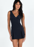 product Princess Polly V-Neck  Ristia Mini Dress Navy