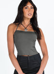 product Princess Polly Sleeveless Square Neck  Halt It Top Grey