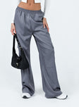 product Princess Polly High Waisted Pants  Lista Elastic Pocket Pants Grey Pinstripe