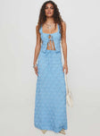 Giulia Knit Maxi Skirt Blue