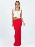 product Belle Knit Maxi Skirt Red Princess Polly  Maxi 