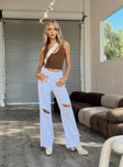 product Princess Polly High Waisted  Meliana Wide Leg Denim Jeans White