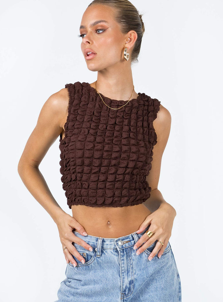 product Princess Polly Sleeveless Plunger  Kendrick Top Brown