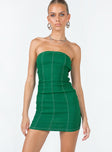 product Princess Polly Asymmetric Neckline  Cinder Mini Dress Green