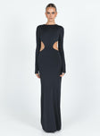 product Princess Polly Asymmetric Neckline  Heuston Backless Maxi Dress Black