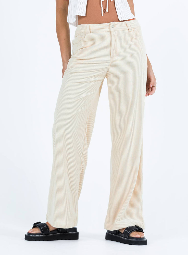 product Princess Polly High Waisted Pants  Tanaka Pants Beige