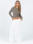 product Miriah Maxi Skirt White Low Impact Princess Polly  Maxi Maxi 